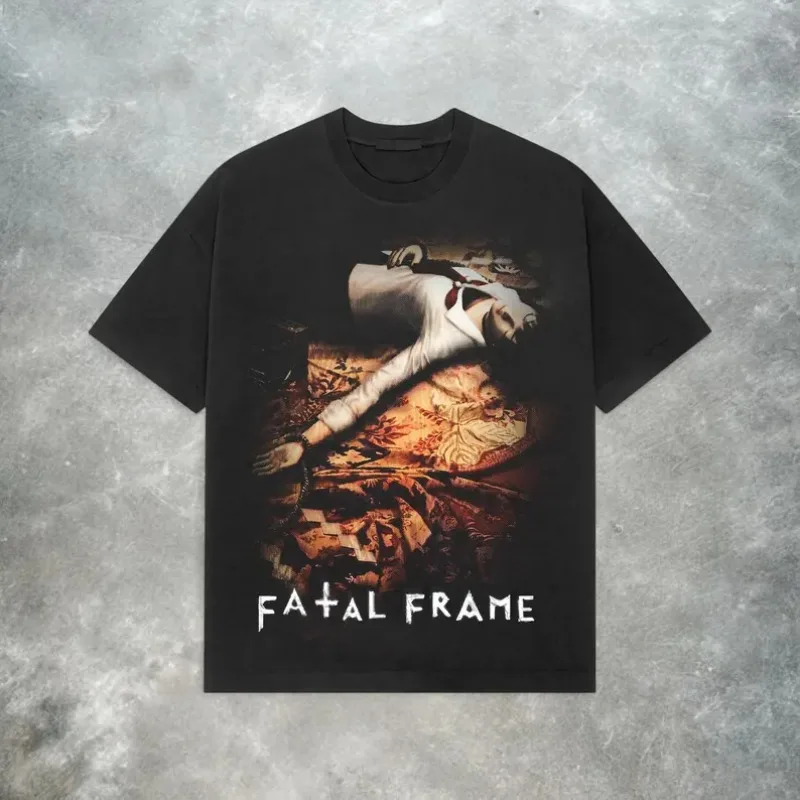 Vintage Fatal Frame Horror Game Y2K Retro T Shirt Women's Men Cotton Tee Summer Spring Oversized Novelty Streetwear Tops