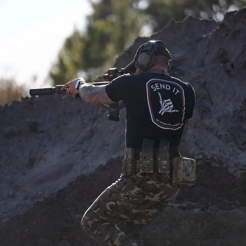 Send It T-Shirt – Savage Tacticians Exhaust Ventilation for Cooling Suitable for Exercise Wear