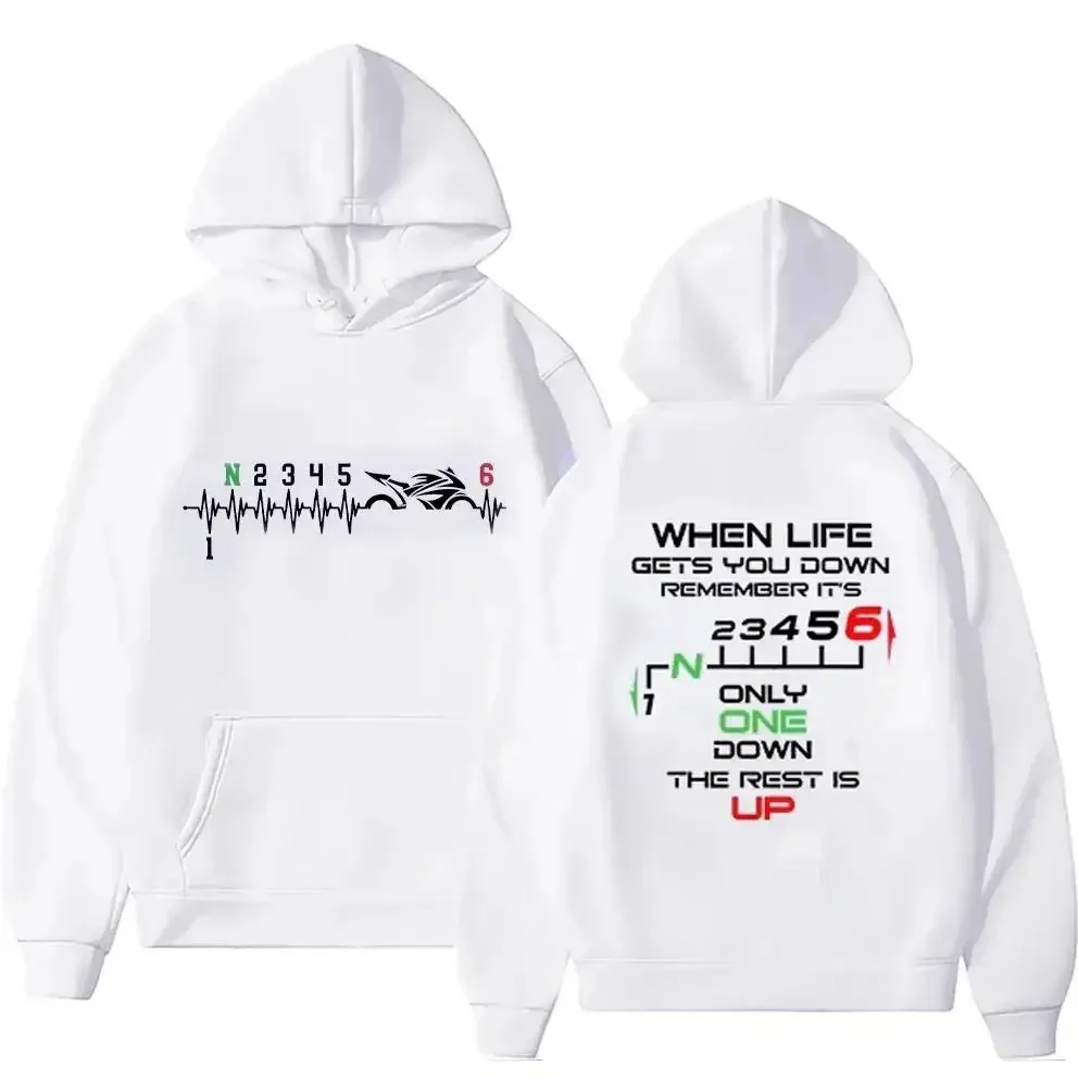 Men's Hoodies male Pullover Clothing Oversized Sweatshirts 1N23456 Motorcycle Gear Biker Heartbeat Print Graphic Women Tracksuit