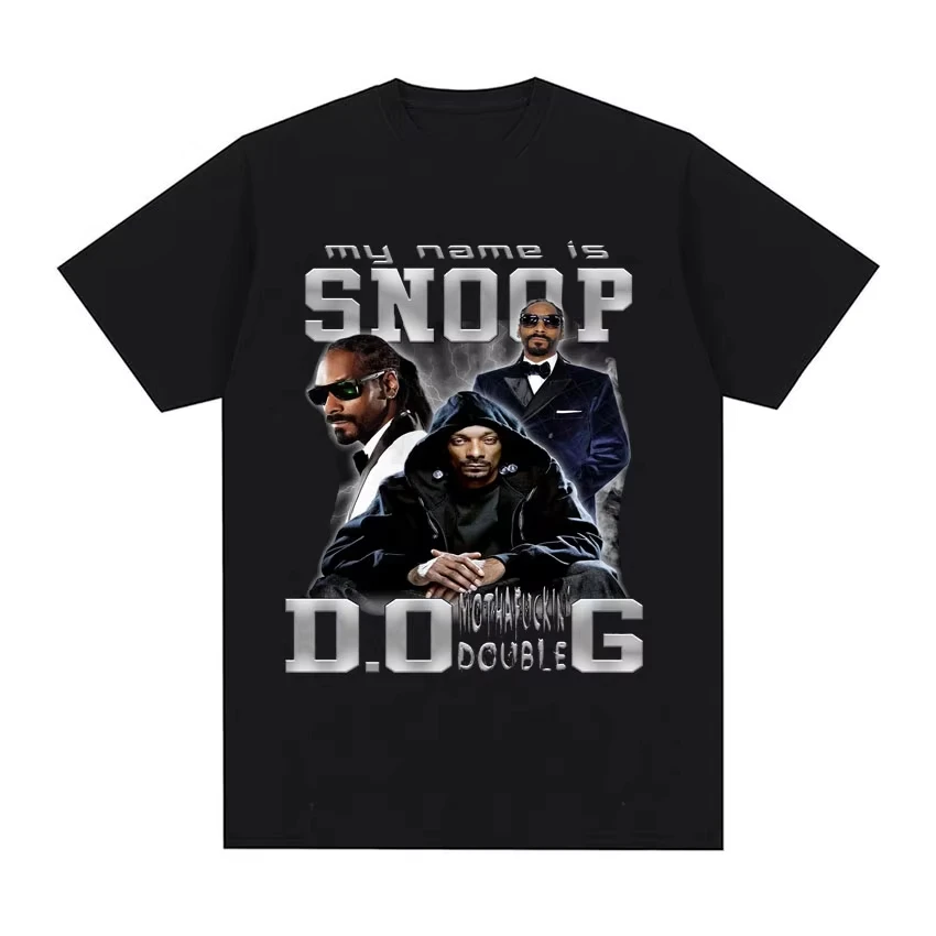 Hot Sale Rapper Snoop Dogg Graphic T-Shirt, Men's Hip Hop Fashion Funny Tee, Summer Unisex Streetwear Oversized T-Shirt