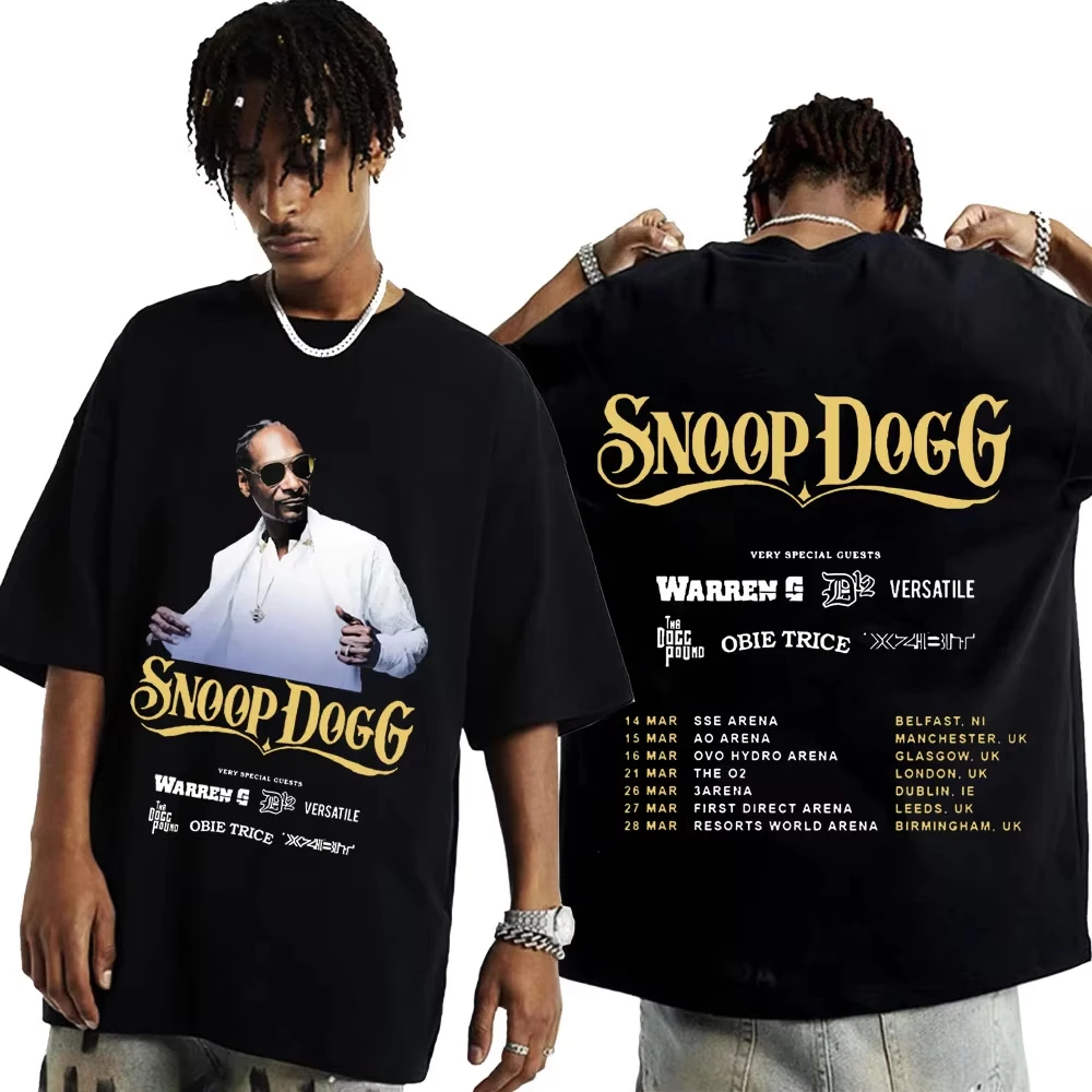 Hot Sale Rapper Snoop Dogg Graphic T-Shirt, Men's Hip Hop Fashion Funny Tee, Summer Unisex Streetwear Oversized T-Shirt