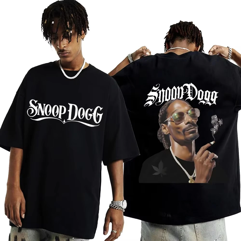 Hot Sale Rapper Snoop Dogg Graphic T-Shirt, Men's Hip Hop Fashion Funny Tee, Summer Unisex Streetwear Oversized T-Shirt