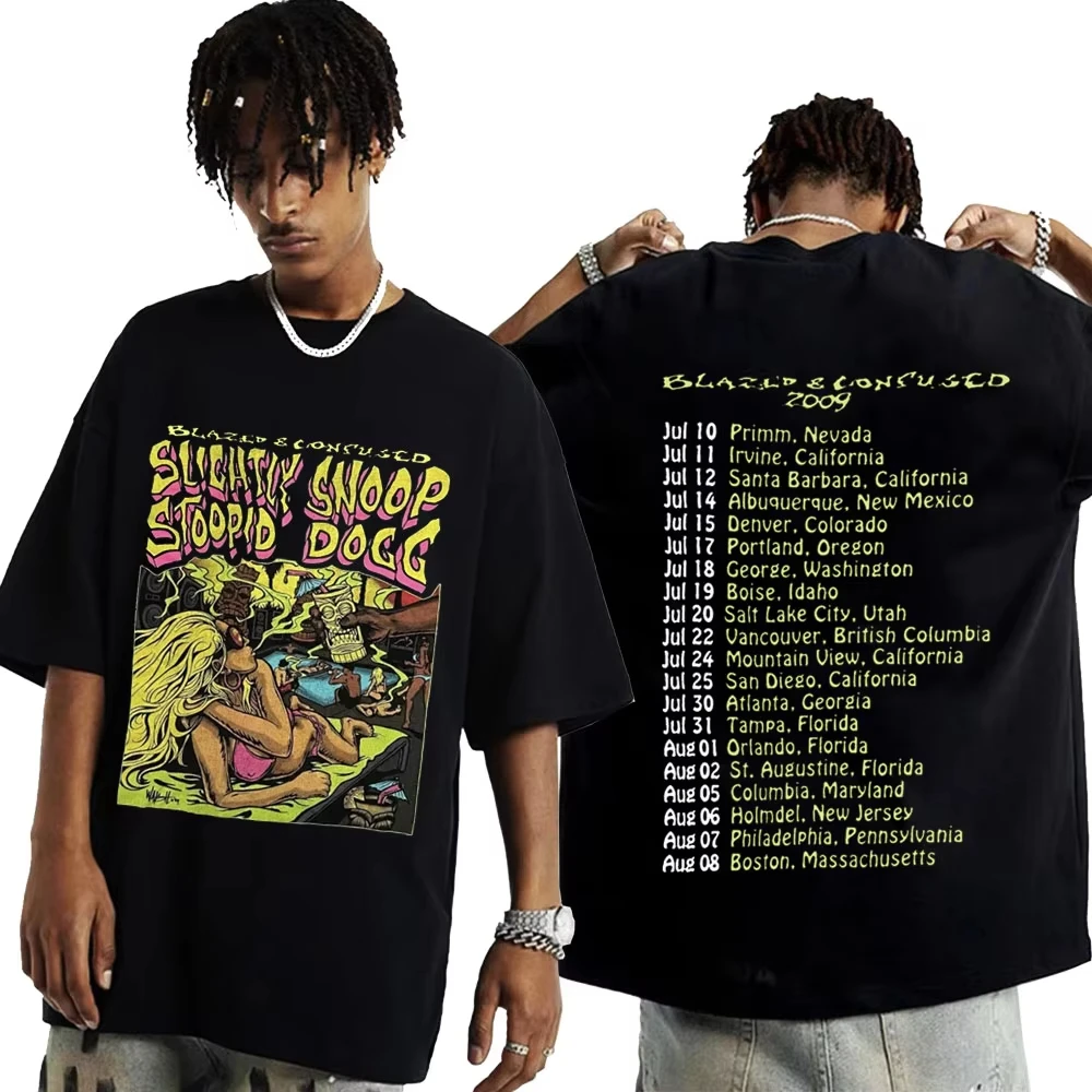 Hot Sale Rapper Snoop Dogg Graphic T-Shirt, Men's Hip Hop Fashion Funny Tee, Summer Unisex Streetwear Oversized T-Shirt