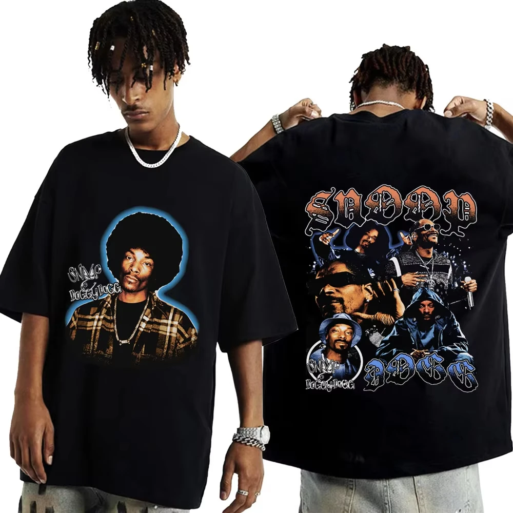 Hot Sale Rapper Snoop Dogg Graphic T-Shirt, Men's Hip Hop Fashion Funny Tee, Summer Unisex Streetwear Oversized T-Shirt