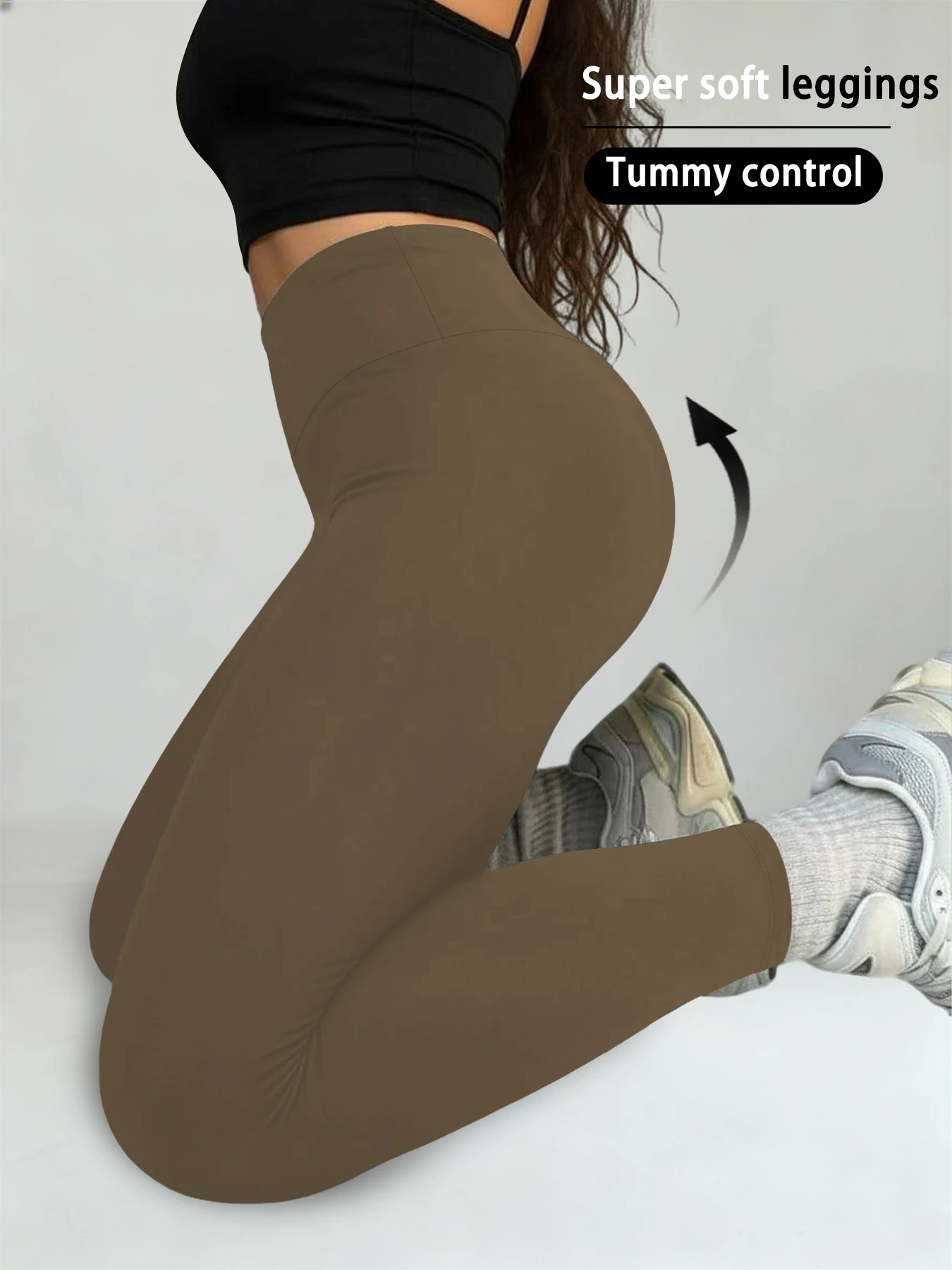 High Waisted Comfort Leggings - Women's Super Soft Tummy Control Fit for Yoga Running Workout and Daily Life
