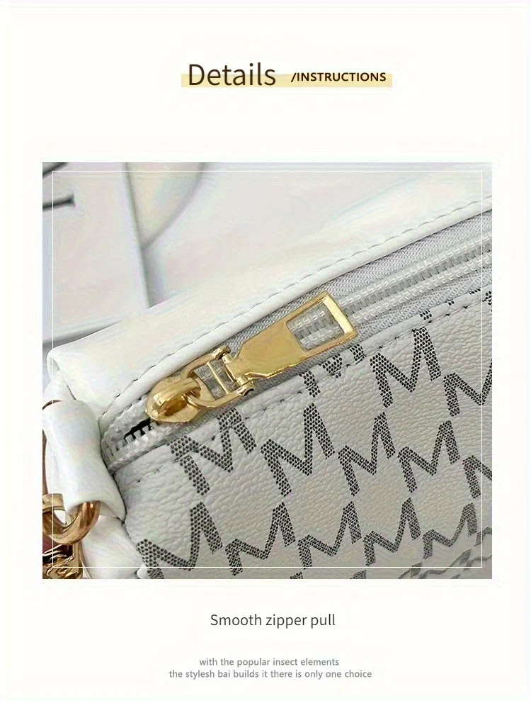 Trendy Women's Commuter Shoulder Bag with Belt Decoration Retro Underarm Handbag