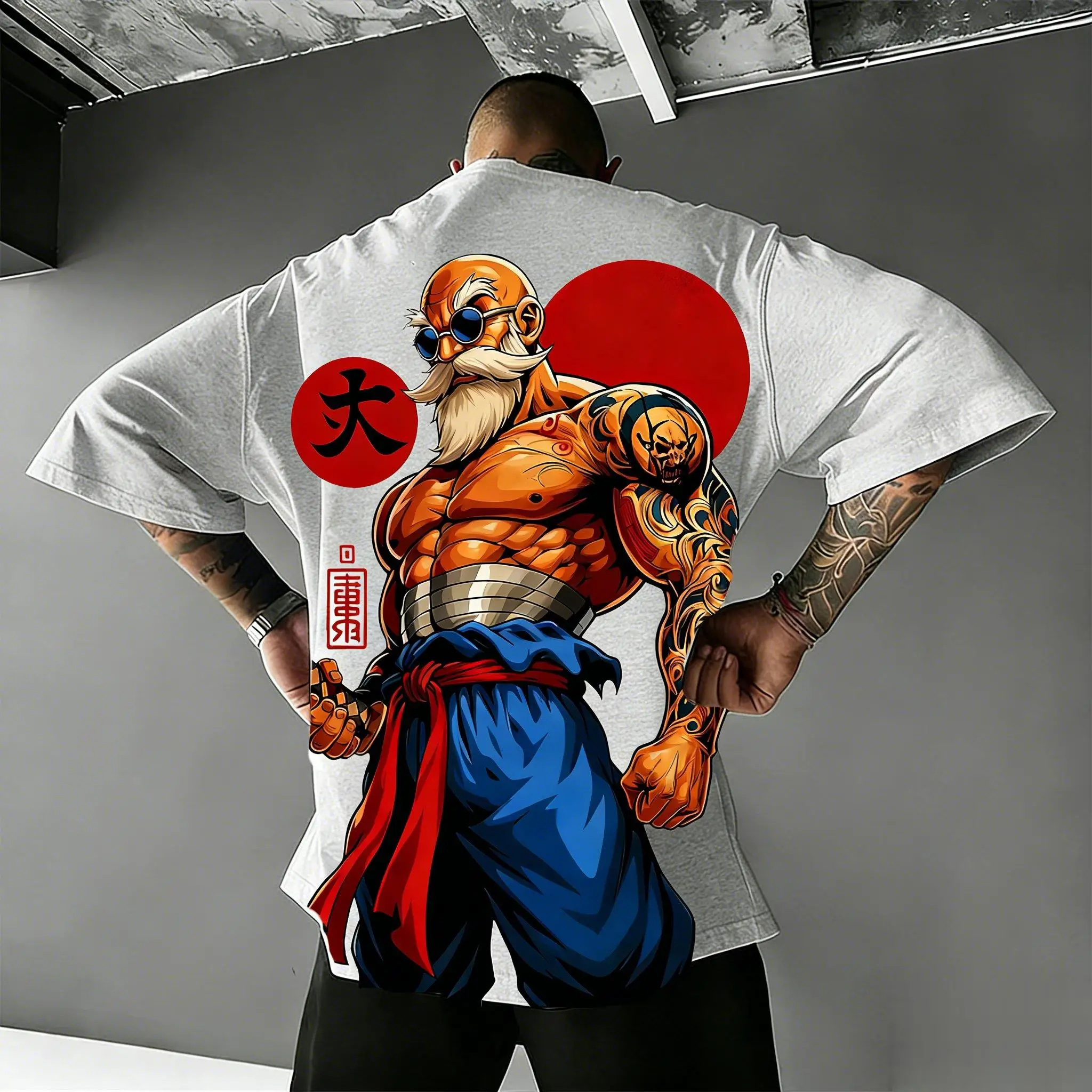 2026 Summer Dragon Ball Retro Pure Cotton Fitness T-shirt Men's Oversized Short-sleeved Family Unisex Children's Casual Shirt