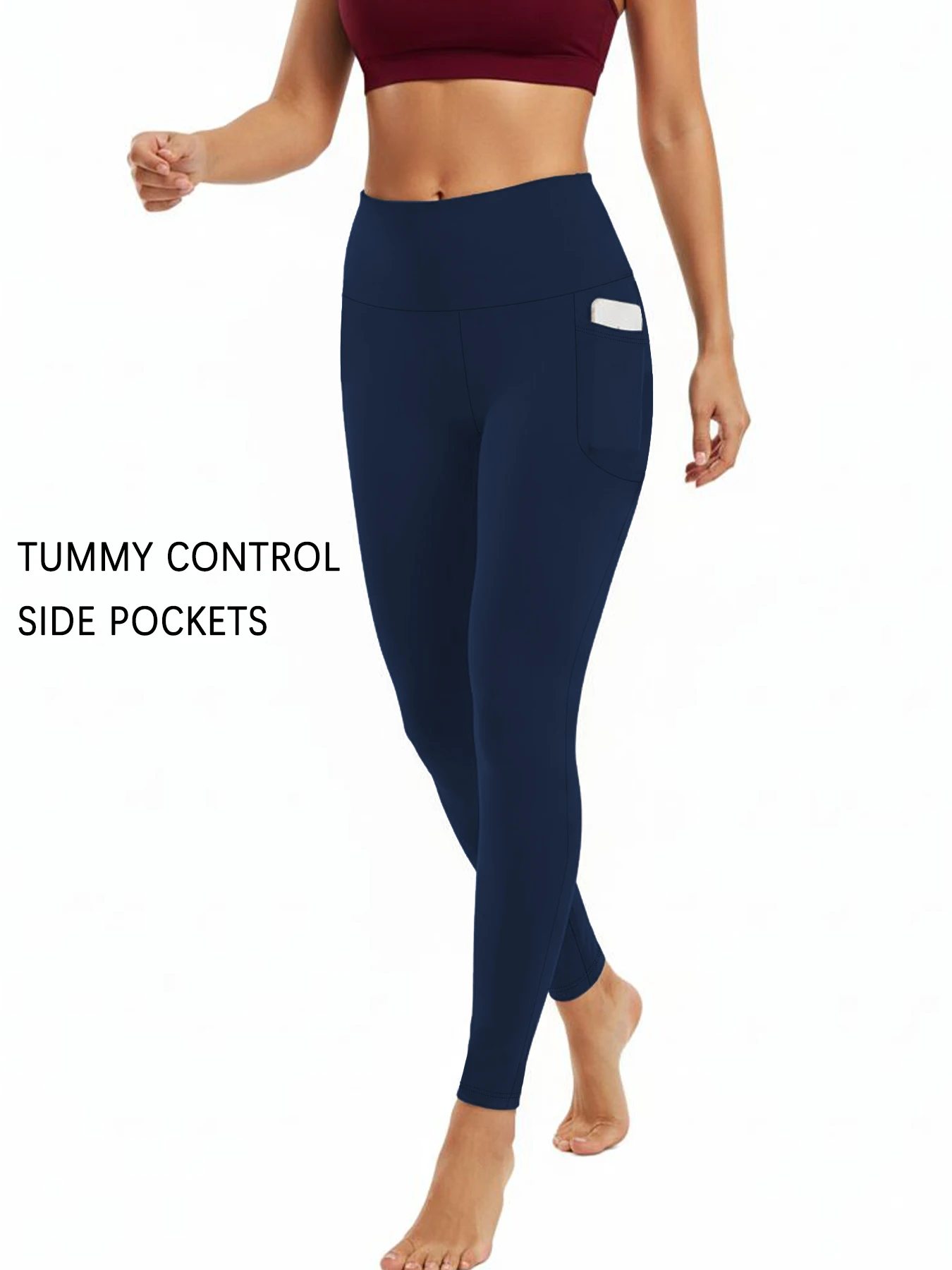 Women Yoga Leggings with Pockets High Waisted Super Soft Tummy Control for Workout Running