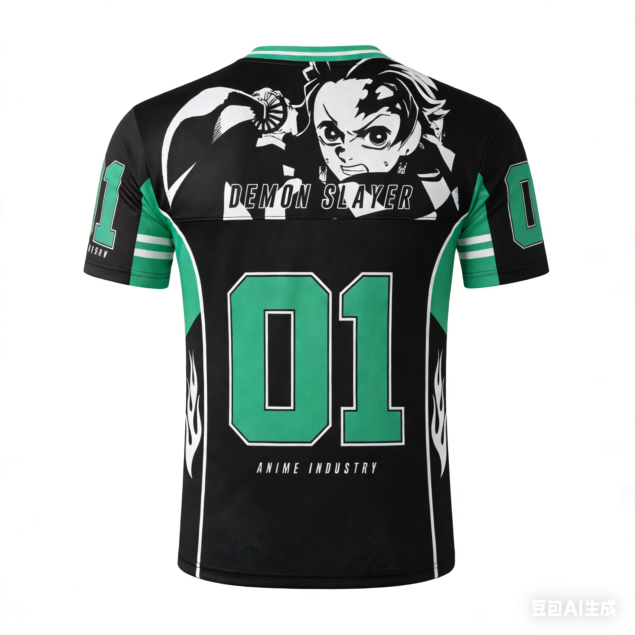 Demon Slayer Adult and Kids American-Style Jersey T-Shirt, Multi-Character 3D Print Trendy Anime Short Sleeve, Shorts Friend