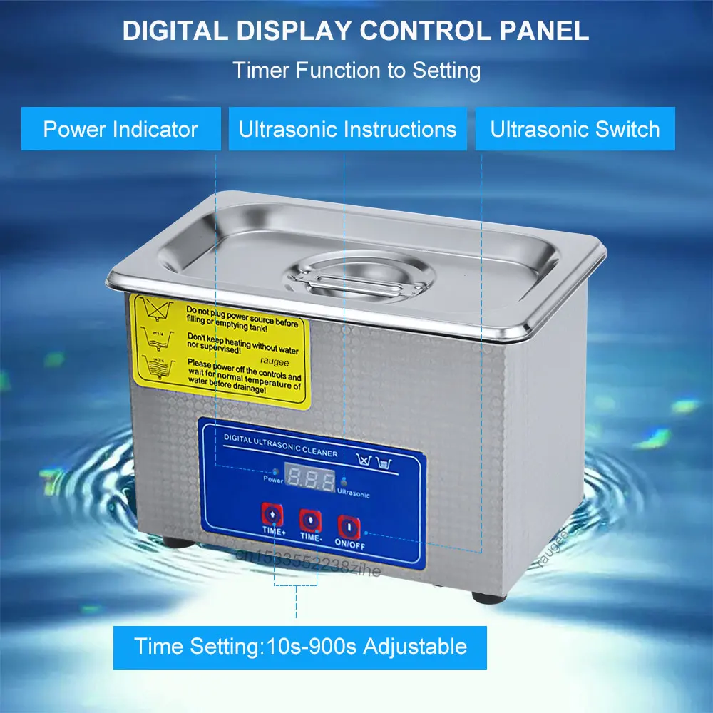 Ultrasonic Cleaner 40KHZ Home Ultrasound Cleaning Machine For Jewelry Glasses Washing Bath Watches Denture Ultrasonic Cleaner