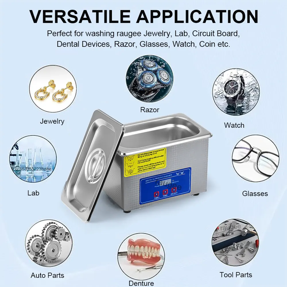 Ultrasonic Cleaner 40KHZ Home Ultrasound Cleaning Machine For Jewelry Glasses Washing Bath Watches Denture Ultrasonic Cleaner