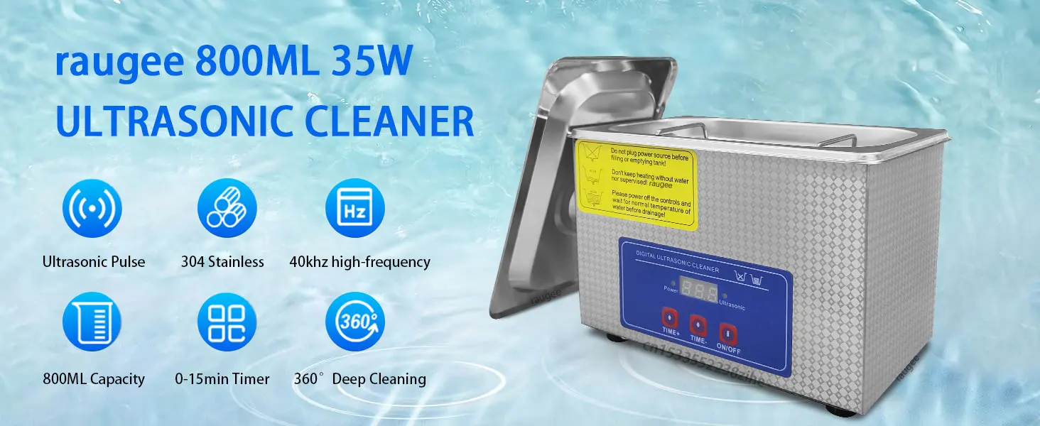 Ultrasonic Cleaner 40KHZ Home Ultrasound Cleaning Machine For Jewelry Glasses Washing Bath Watches Denture Ultrasonic Cleaner