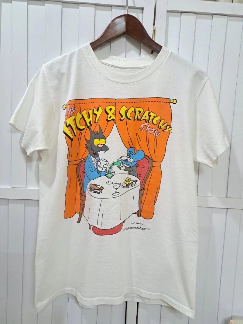 Vintage The Itchy & Scratchy Show Tee T-shirt Unisex Tee S-4XL Tee Santa Tee Funny Graphic Tee Retro Cartoon Top