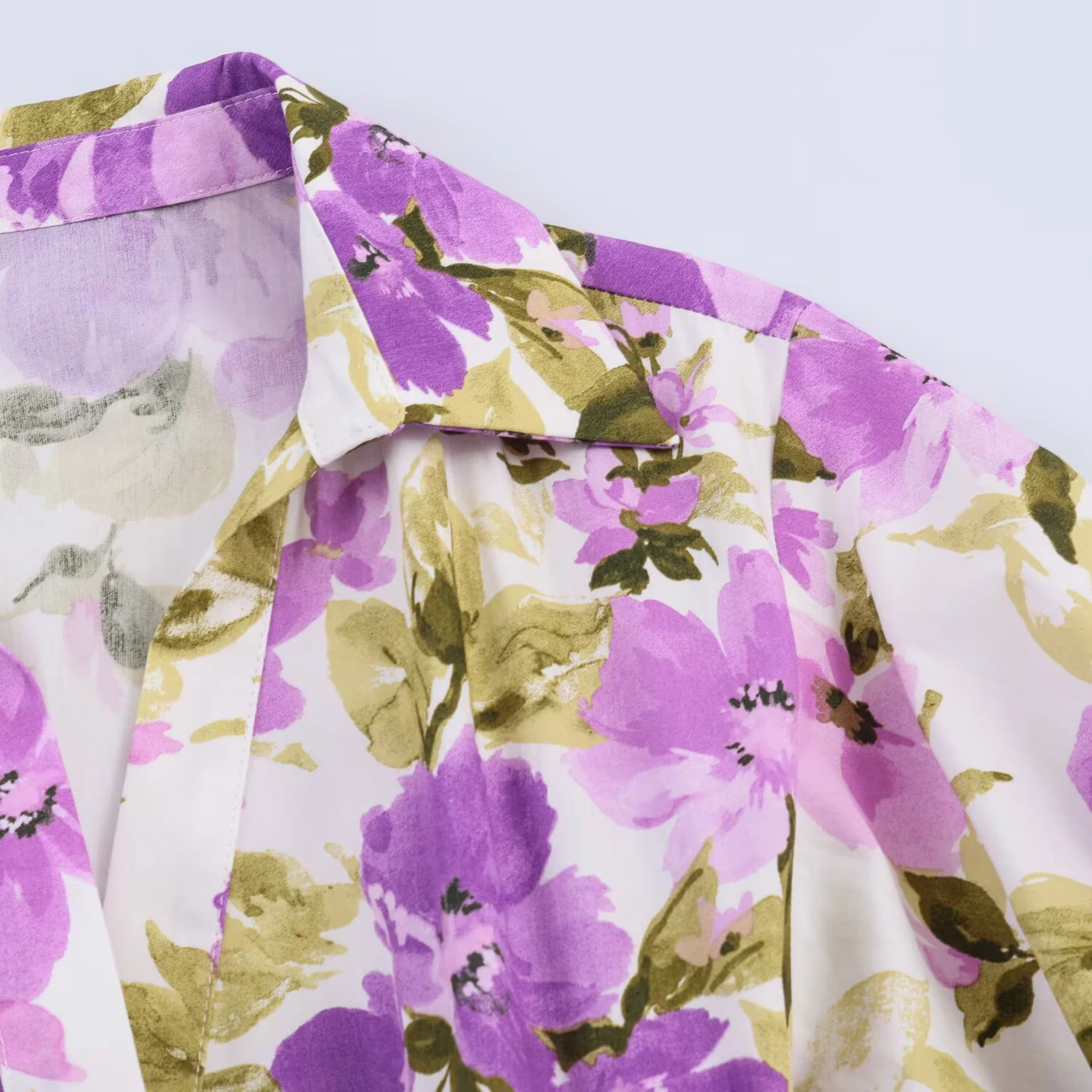 European and American style spring and summer new women's clothing with waist belt and flower print medium long dress