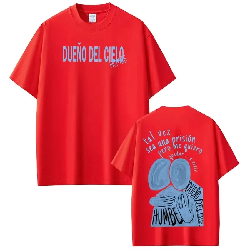 2026 Dueno Del Cielo Tour Singer Humbe Print Tees Men Women Fashion T Shirt Summer Cotton High Quality Fashion Casual T-shirts
