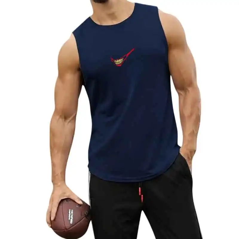 Gym Tank Top Running Sleeveless Shirt Fitness Workout Vest Men Basketball Jersey Training Bodybuilding Workout Stringer Singlets
