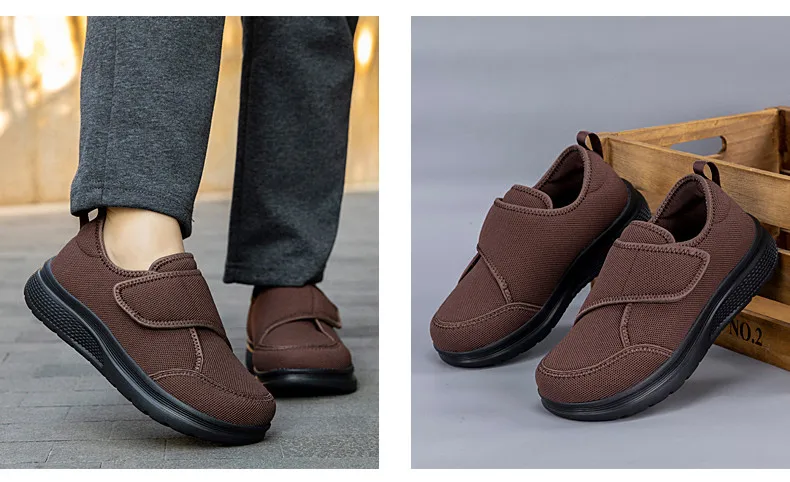 New Wide Toe Men Barefoot Shoes Orthopedics Wide Feet Swollen Shoes Comfortable Diabetic Shoes Walking Shoes Men's Shoes