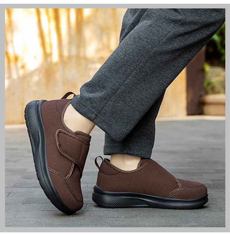 New Wide Toe Men Barefoot Shoes Orthopedics Wide Feet Swollen Shoes Comfortable Diabetic Shoes Walking Shoes Men's Shoes