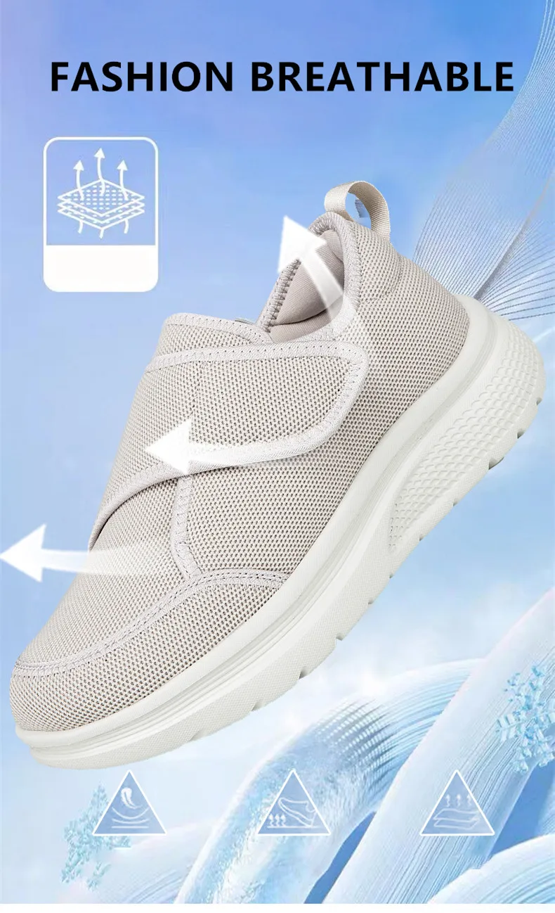 New Wide Toe Men Barefoot Shoes Orthopedics Wide Feet Swollen Shoes Comfortable Diabetic Shoes Walking Shoes Men's Shoes