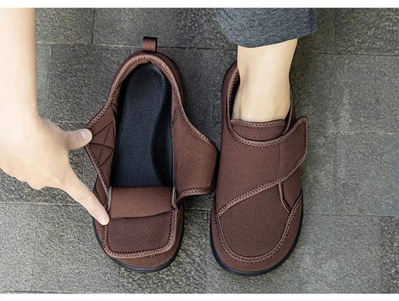 New Wide Toe Men Barefoot Shoes Orthopedics Wide Feet Swollen Shoes Comfortable Diabetic Shoes Walking Shoes Men's Shoes