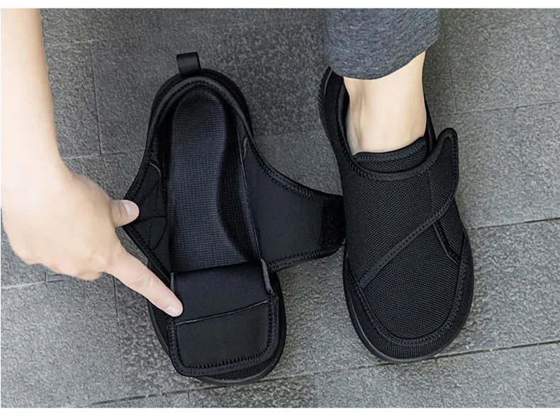 New Wide Toe Men Barefoot Shoes Orthopedics Wide Feet Swollen Shoes Comfortable Diabetic Shoes Walking Shoes Men's Shoes