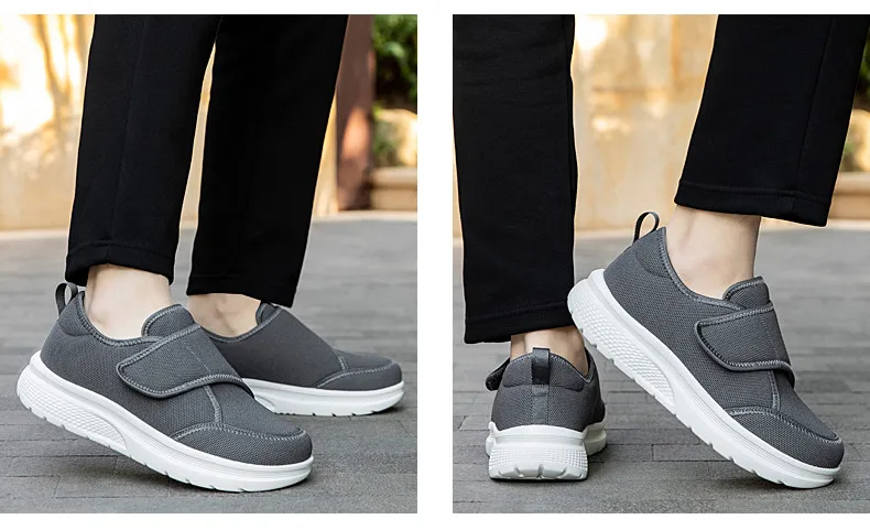 New Wide Toe Men Barefoot Shoes Orthopedics Wide Feet Swollen Shoes Comfortable Diabetic Shoes Walking Shoes Men's Shoes