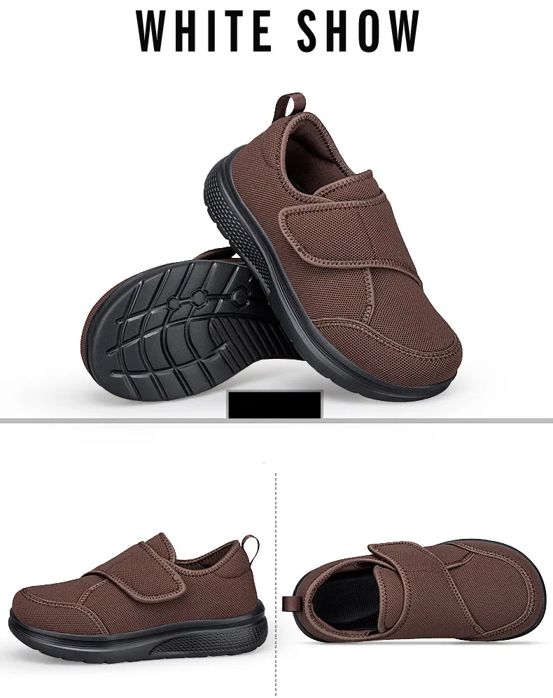New Wide Toe Men Barefoot Shoes Orthopedics Wide Feet Swollen Shoes Comfortable Diabetic Shoes Walking Shoes Men's Shoes