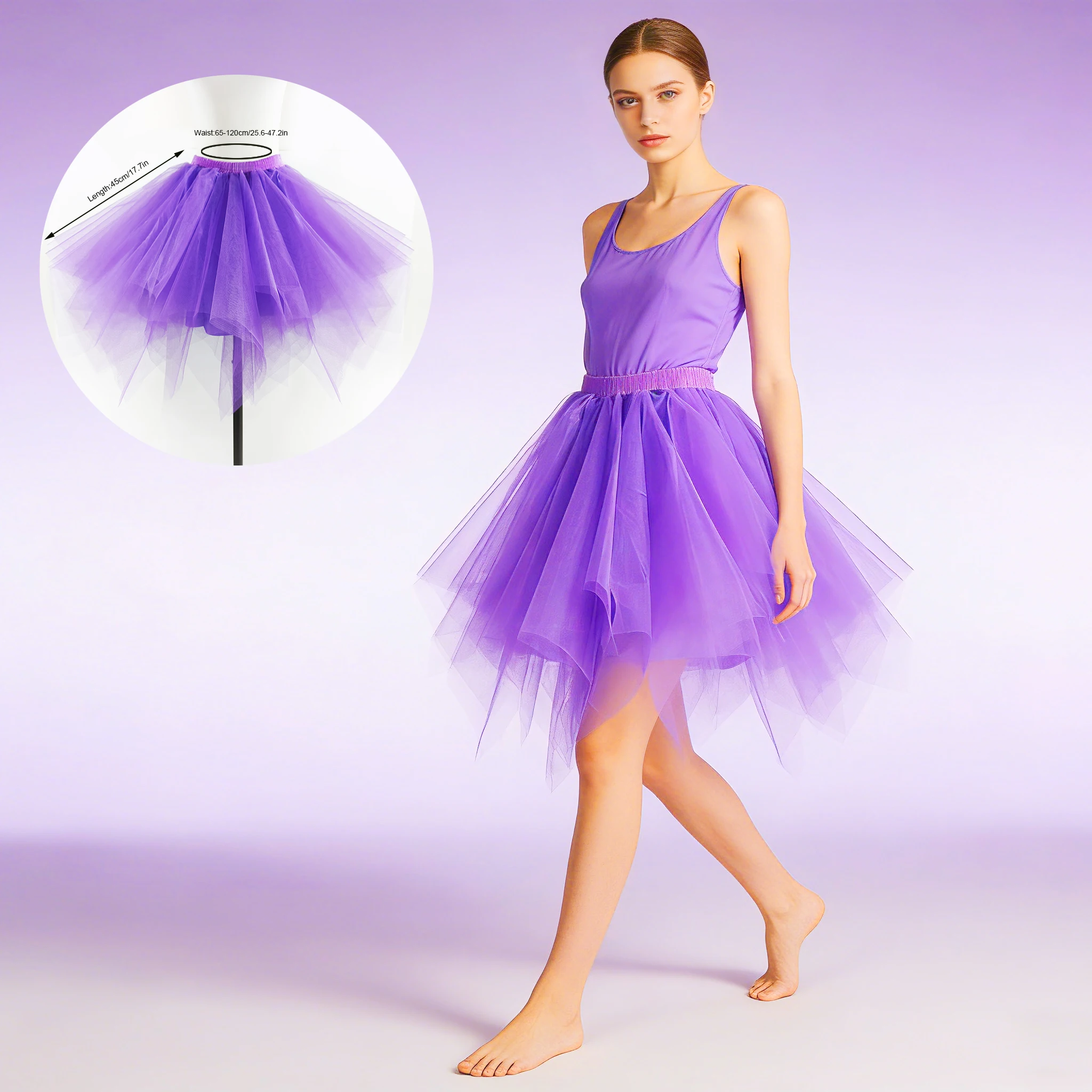 Women's Tulle Tutu Skirt - Adult Ballet Party Costume