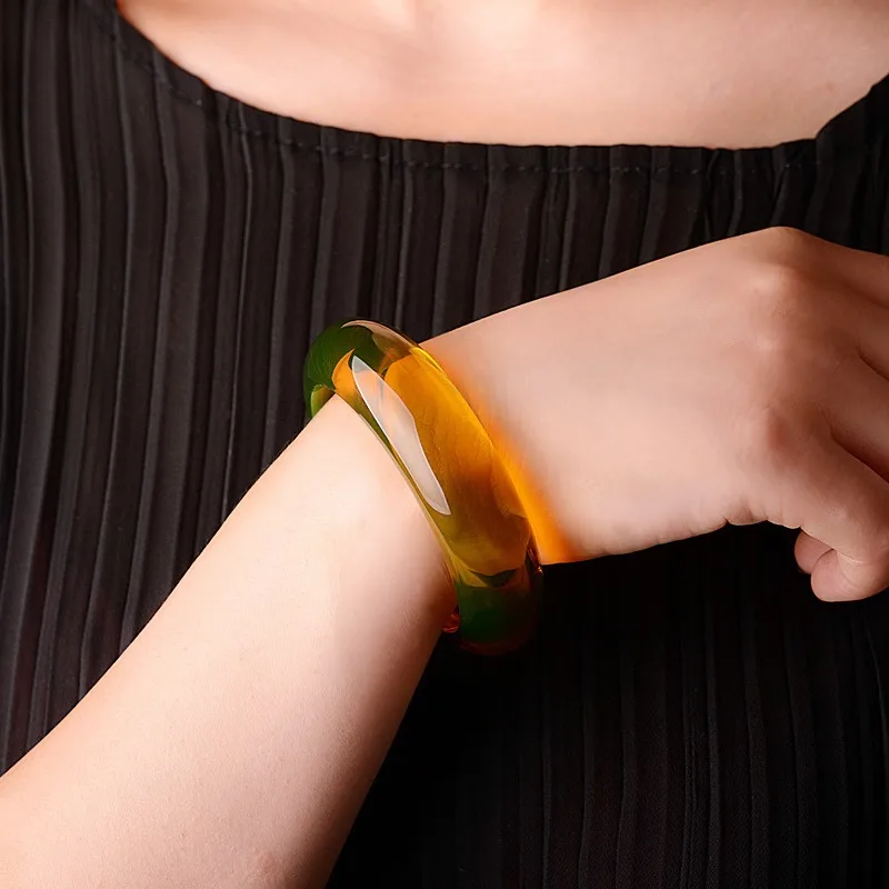 Second-generation Blue Amber Bracelet, Classic Simple and Versatile Jewelry
