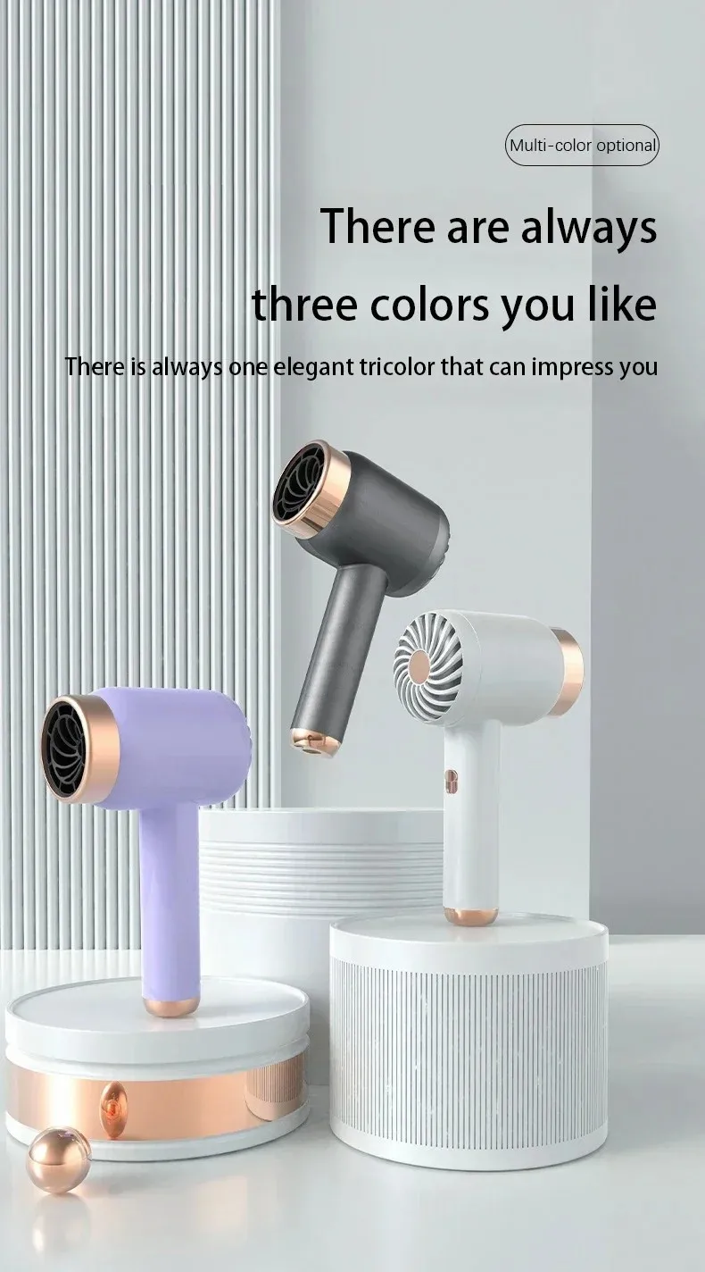 Hair Dryer Charging Portable USB Rechargeable Hairdryer High-Power Home Quick-Dry Hair Salon Travel Blow Dryer