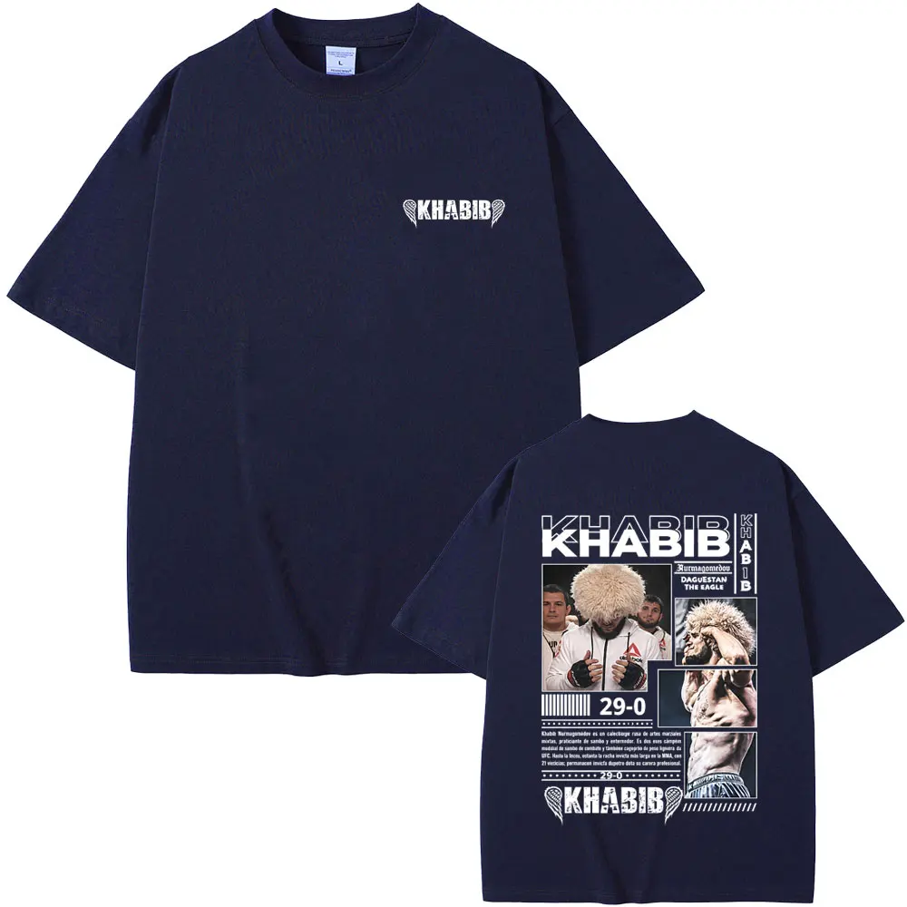 Khabib Graphic T Shirt Boxing Vintage Short Sleeve Oversized T-shirt Men Women Casual Pure Cotton T-shirts Male Gym Streetwear