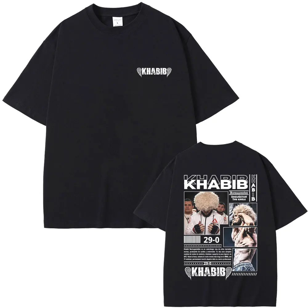 Khabib Graphic T Shirt Boxing Vintage Short Sleeve Oversized T-shirt Men Women Casual Pure Cotton T-shirts Male Gym Streetwear