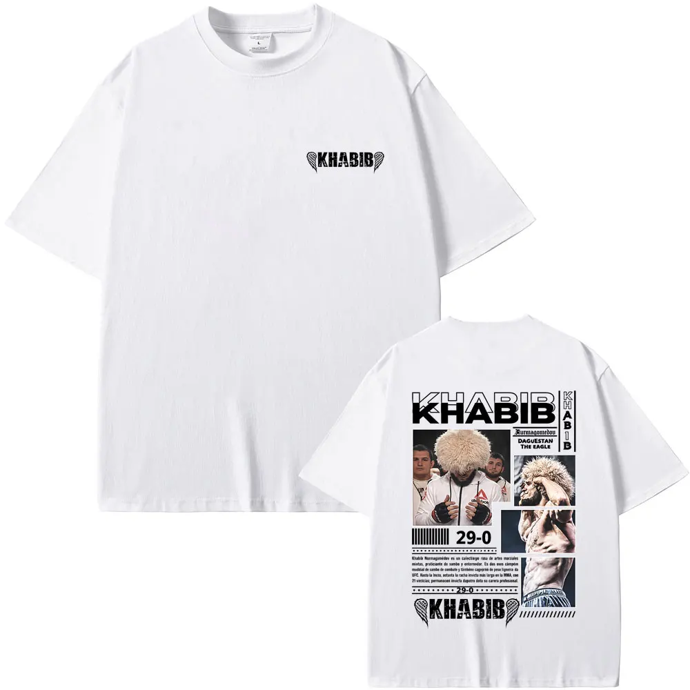 Khabib Graphic T Shirt Boxing Vintage Short Sleeve Oversized T-shirt Men Women Casual Pure Cotton T-shirts Male Gym Streetwear