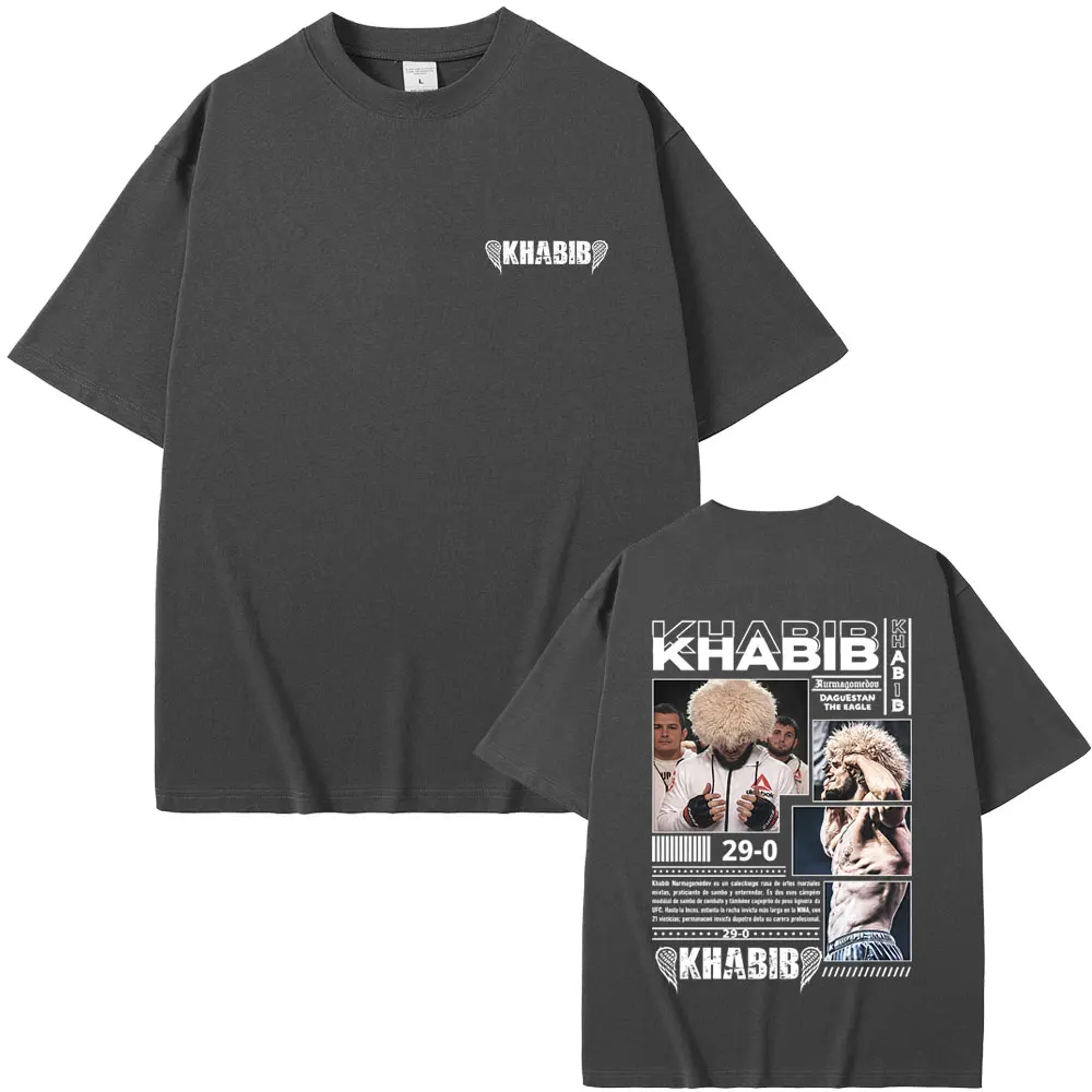 Khabib Graphic T Shirt Boxing Vintage Short Sleeve Oversized T-shirt Men Women Casual Pure Cotton T-shirts Male Gym Streetwear