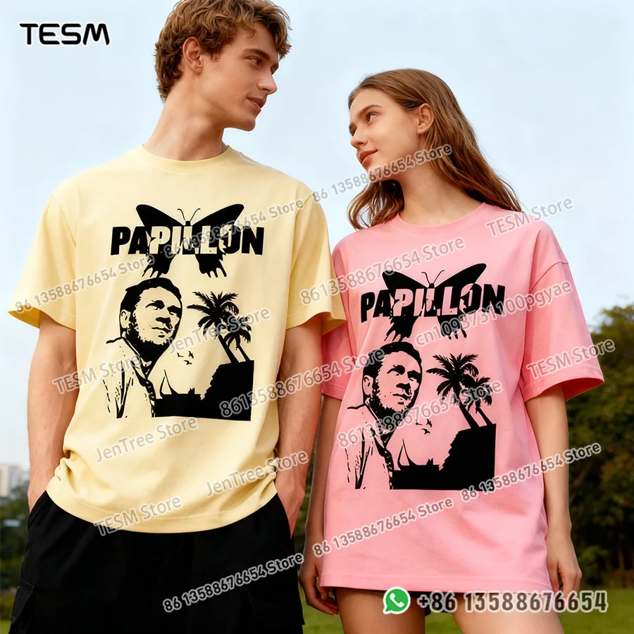 TESM Men Cotton T-Shirt Men Women Summer Streetwear Fashion Short Sleeve Couple Parent-Child Casual Cotton Tee