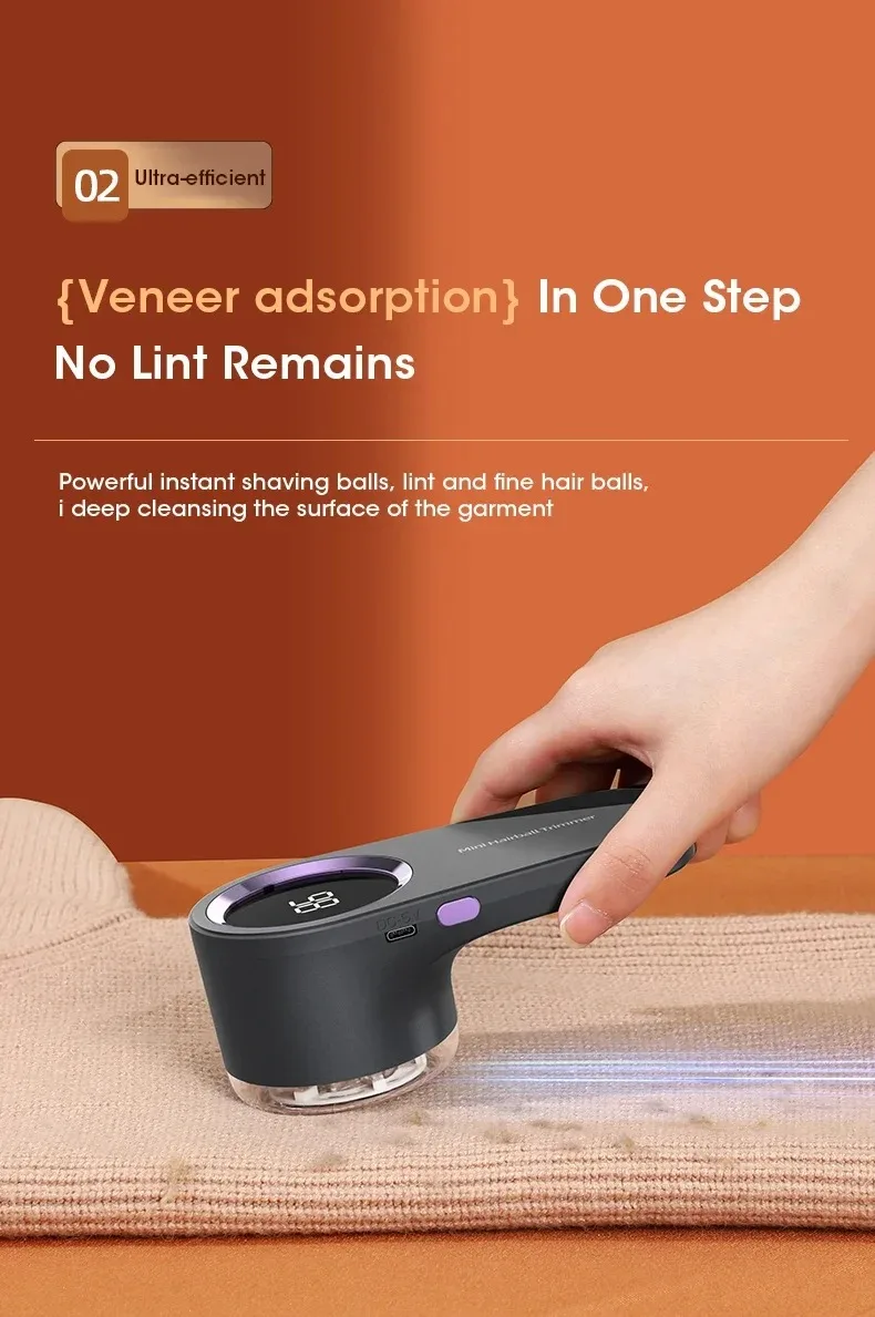Lint Remover Portable Electric Fuzz Pellet Remover for Clothing LED Display Rechargeable for Clothes Fabric Shaver Fluff Remover