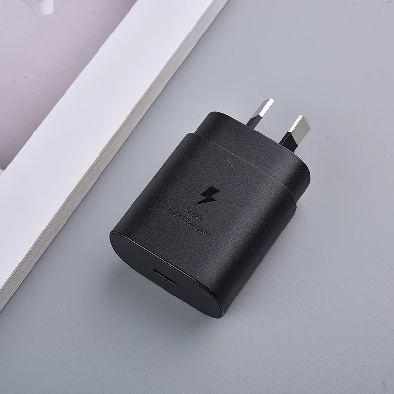 AU Plug Samsung S23 S24 FE S25 Ultra 25W Super Fast Charger Usb Type C Cord For Galaxy Note 20 A52 A72 A25 A15 A17 Power Adapter