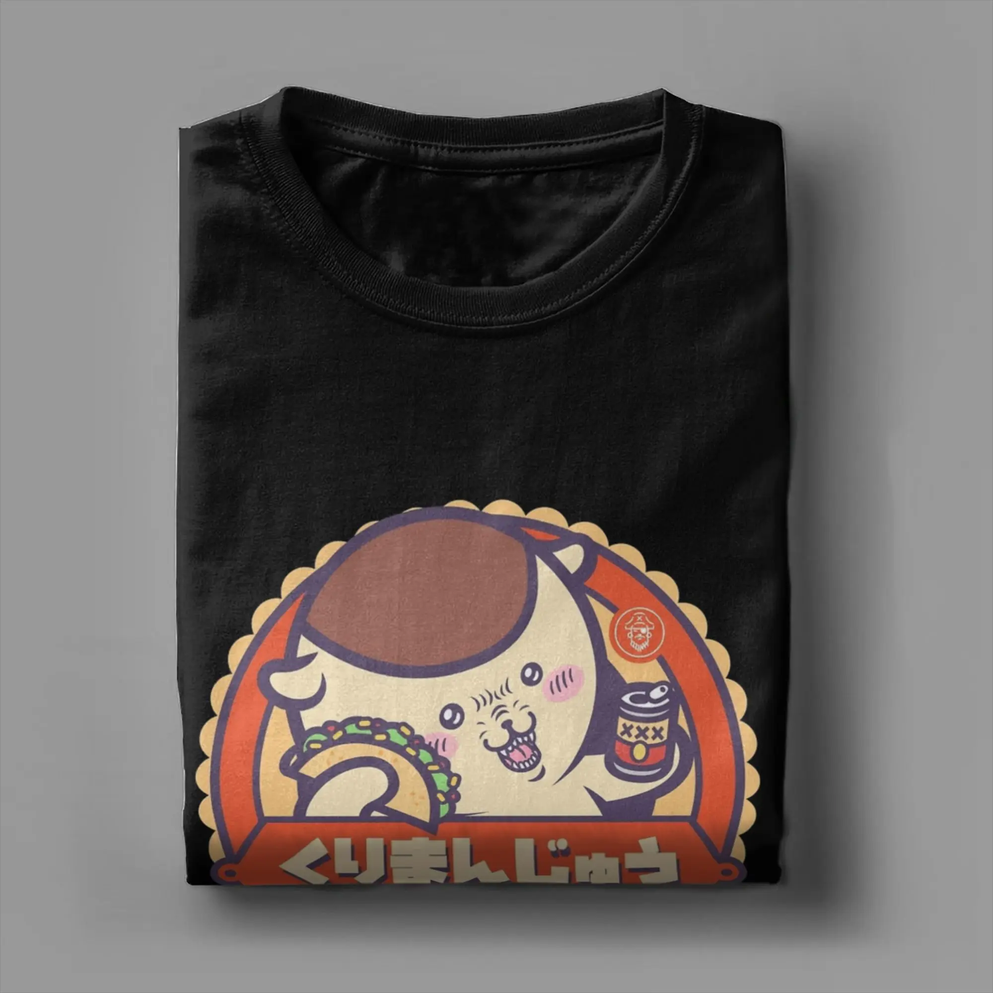 KURIMANJU TACO Chiikawas T Shirts for Men 100% Cotton Vintage T-Shirt O Neck Tees Short Sleeve Clothes Unique