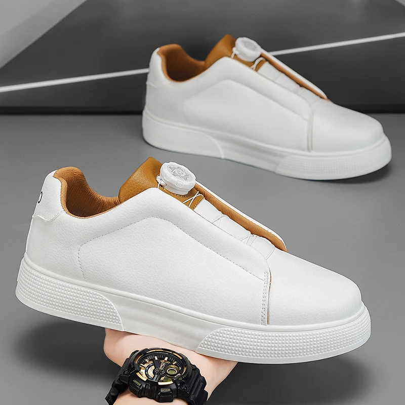 Men's casual skate shoes, sports casual shoes, and everyday outdoor hiking shoes, available in black, white, and blue