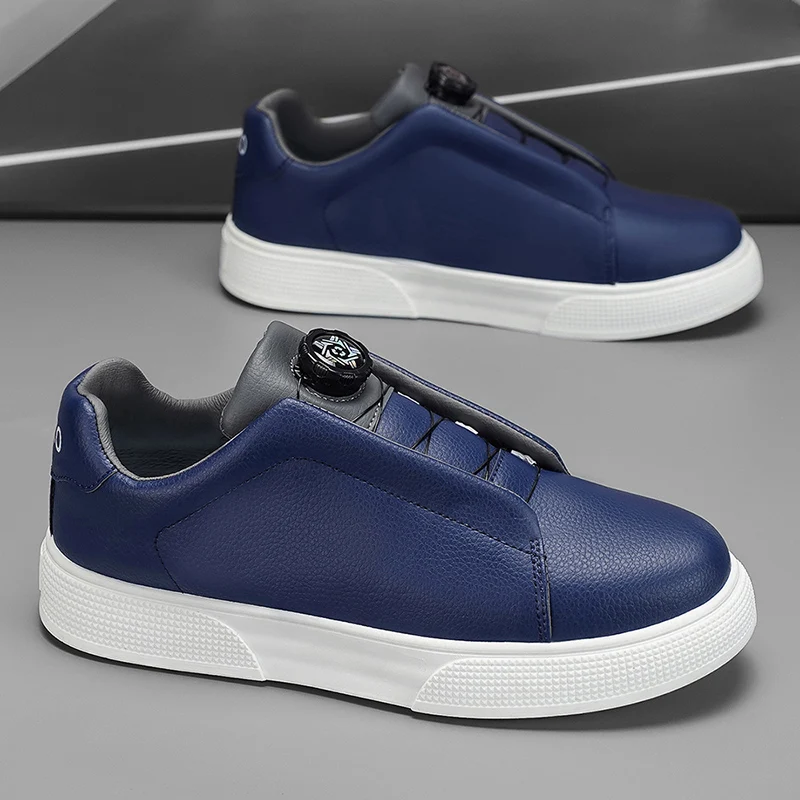 Men's casual skate shoes, sports casual shoes, and everyday outdoor hiking shoes, available in black, white, and blue