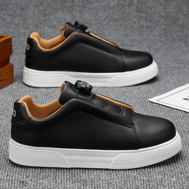 Men's casual skate shoes, sports casual shoes, and everyday outdoor hiking shoes, available in black, white, and blue