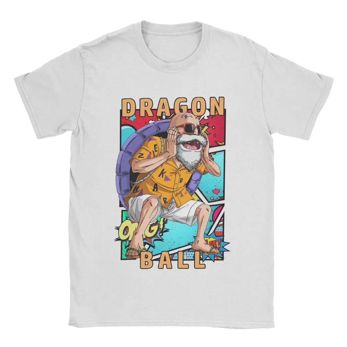 2026 New Dragon Ball Master Roshi Muten Kame Sennin Print T-shirt Short Sleeve T-shirt Men's and Women's T-shirt Men's Top