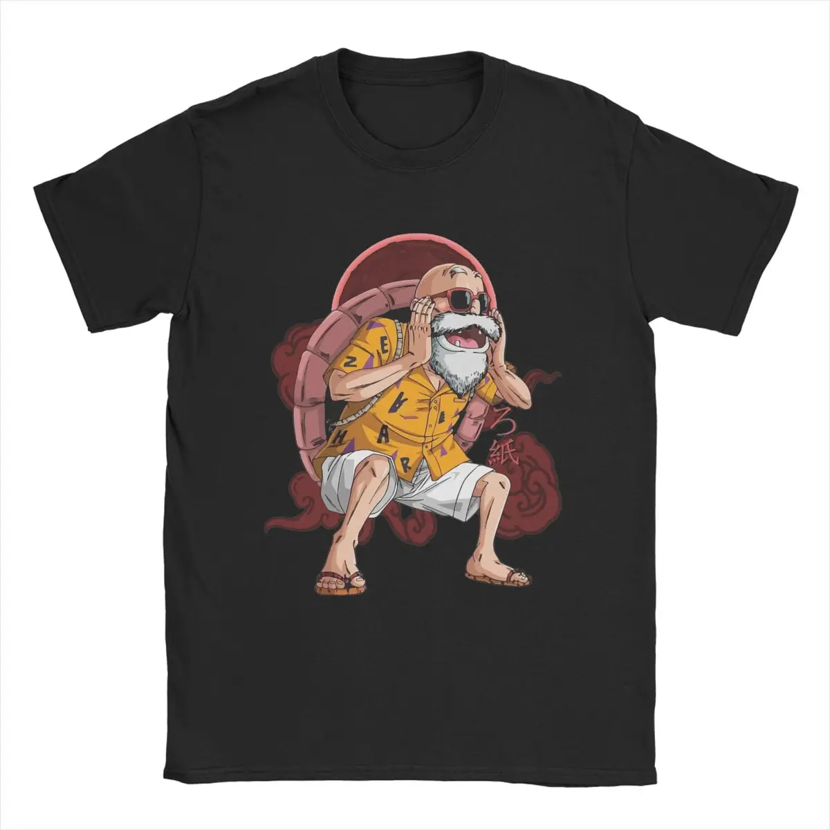 2026 New Dragon Ball Master Roshi Muten Kame Sennin Print T-shirt Short Sleeve T-shirt Men's and Women's T-shirt Men's Top