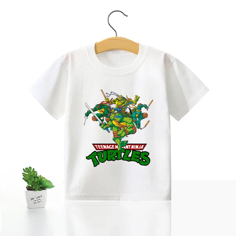 Nickelodeon Nick  Ninja Turtles  Animation Movie  100% Cotton T-Shirt  Children's Soft and Comfortable Clothing  Top