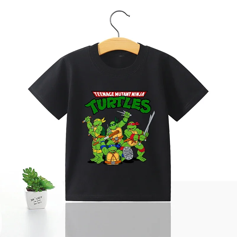 Nickelodeon Nick  Ninja Turtles  Animation Movie  100% Cotton T-Shirt  Children's Soft and Comfortable Clothing  Top