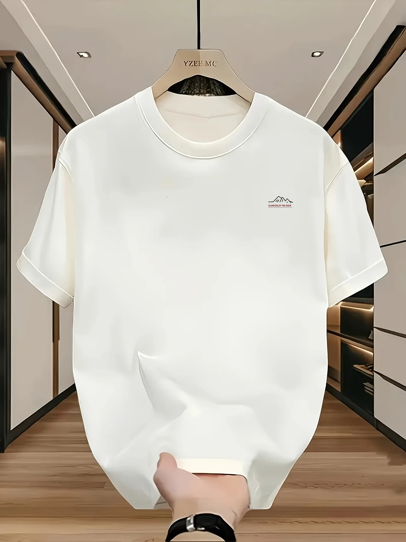 Summer 100% Cotton Men's T Shirt Soft Breathable Fabric Fashionable Train Pattern Comfortable Fit Suitable Daily Home Wear