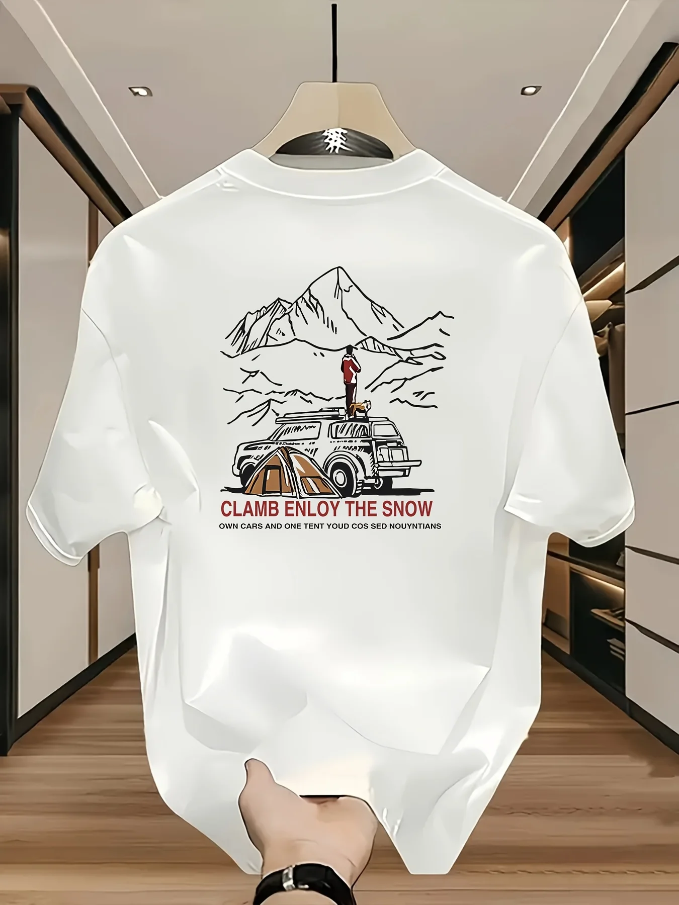 Summer 100% Cotton Men's T Shirt Soft Breathable Fabric Fashionable Train Pattern Comfortable Fit Suitable Daily Home Wear