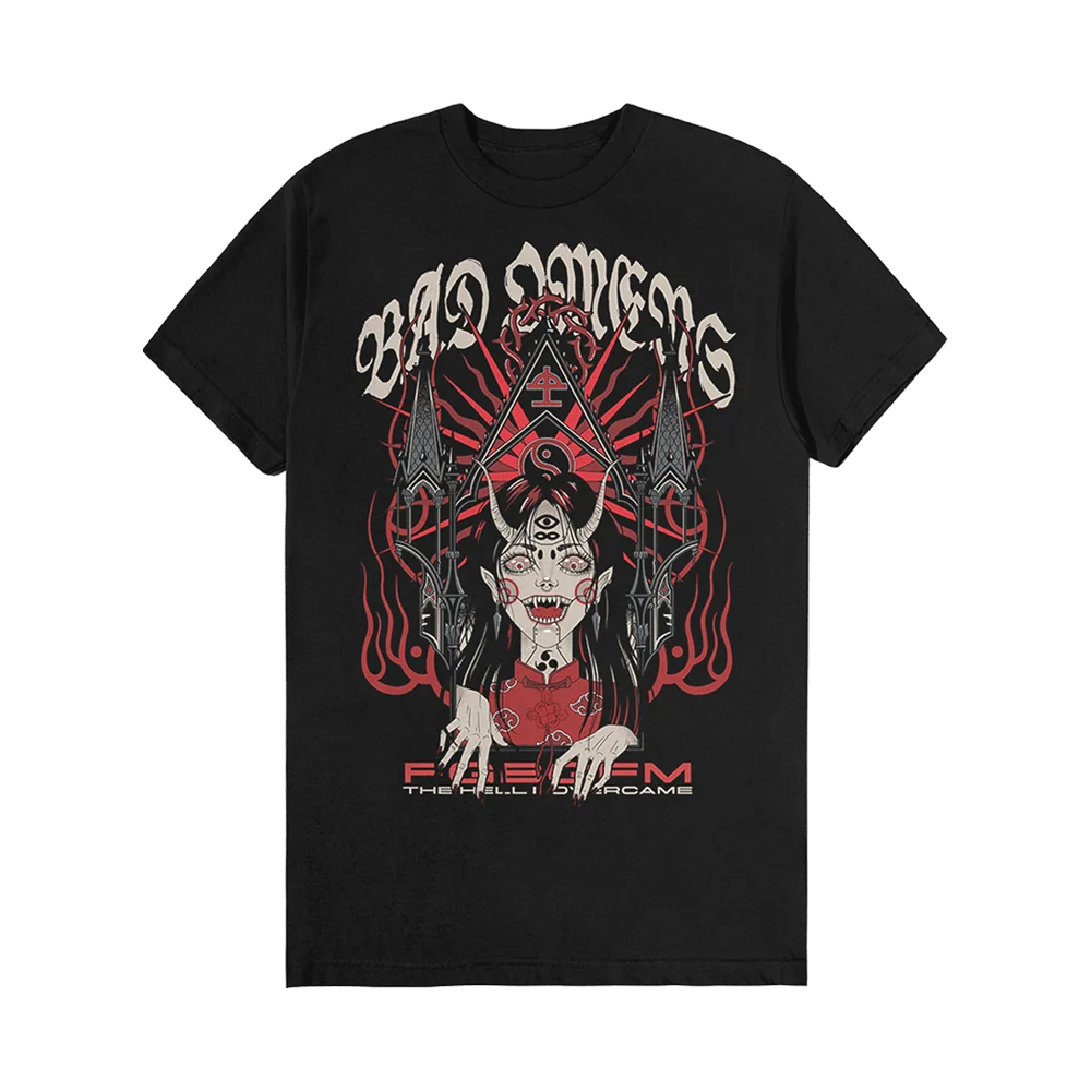 Bad Omens Nowhere To Go 100%Cotton Tshirt unisex retro rock Y2k Gothic style 2026 summer New O-neck Short Sleeve graphic shirt