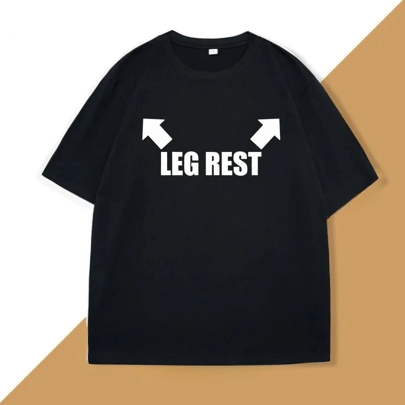 Leg Rest Joke T Shirt Women Funny Meme Tshirt Relaxing T-Shirt Short Sleeve Printed Clothing Graphic Tee Tops