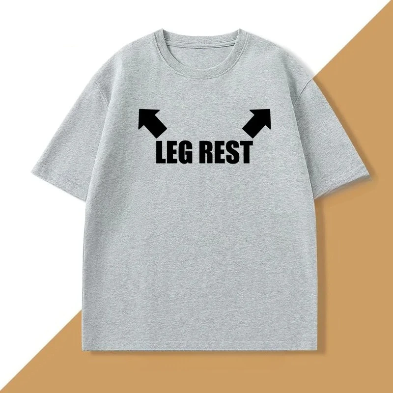 Leg Rest Joke T Shirt Women Funny Meme Tshirt Relaxing T-Shirt Short Sleeve Printed Clothing Graphic Tee Tops